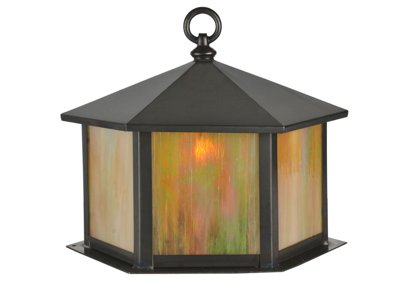 Meyda Tiffany 117203 One Light Post Mount, Craftsman Brown