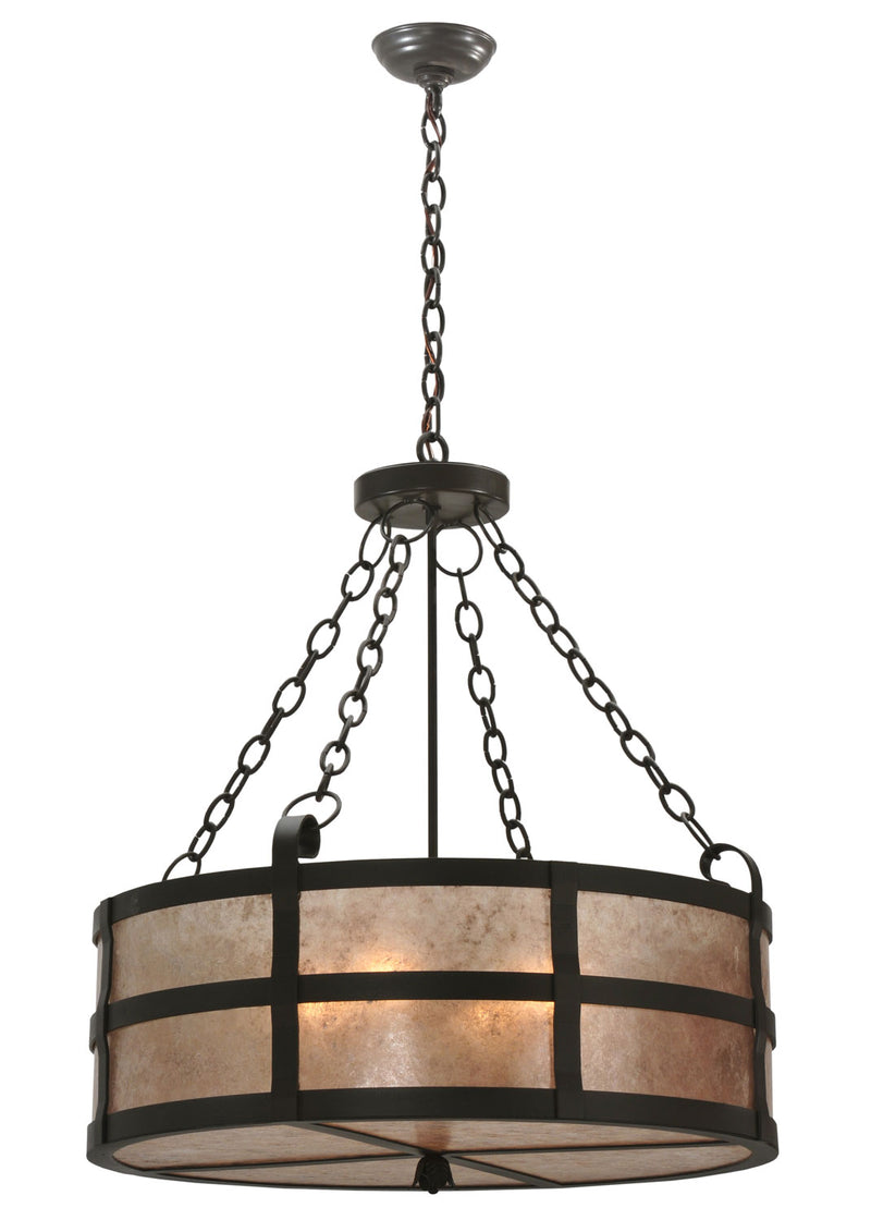 Meyda Tiffany 117291 Four Light Inverted Pendant, Timeless Bronze
