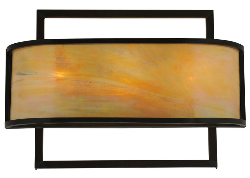Meyda Tiffany 117663 Three Light Wall Sconce, Craftsman Brown