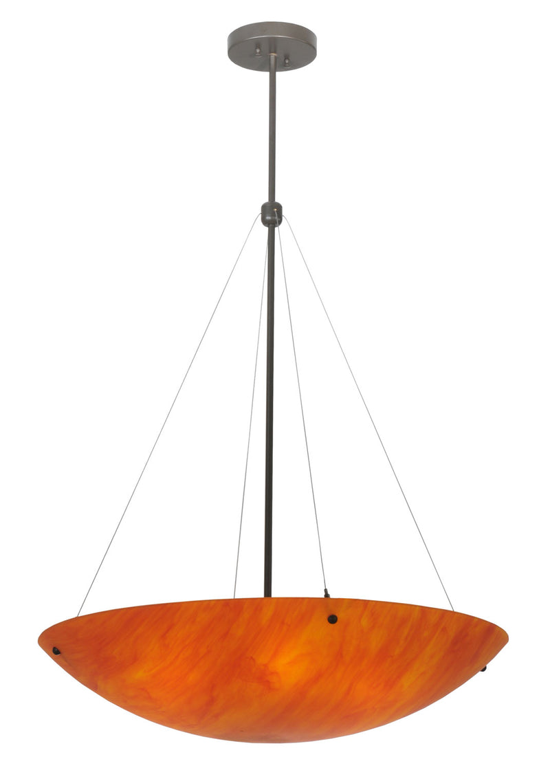 Meyda Tiffany 117713 Six Light Inverted Pendant, Timeless Bronze