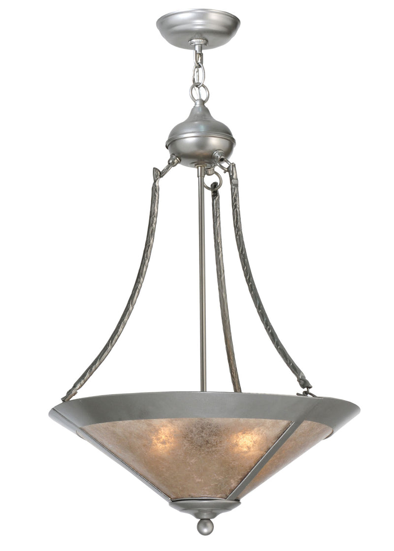 Meyda Tiffany 117717 Two Light Inverted Pendant, Nickel Powder