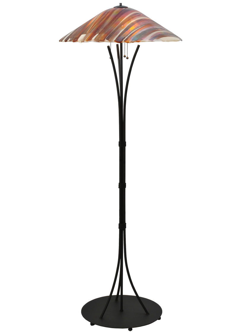 Meyda Tiffany 117751 Three Light Floor Lamp, Black Metal,Custom