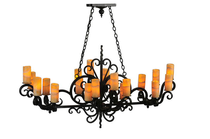 Meyda Tiffany 118203 20 Light Chandelier, Blackwash