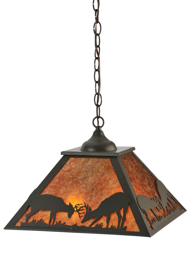 Meyda Tiffany 118331 Two Light Pendant, Timeless Bronze