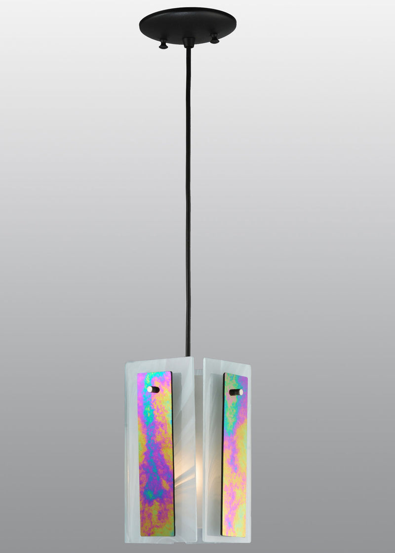 Meyda Tiffany 118485 One Light Mini Pendant, Nickel