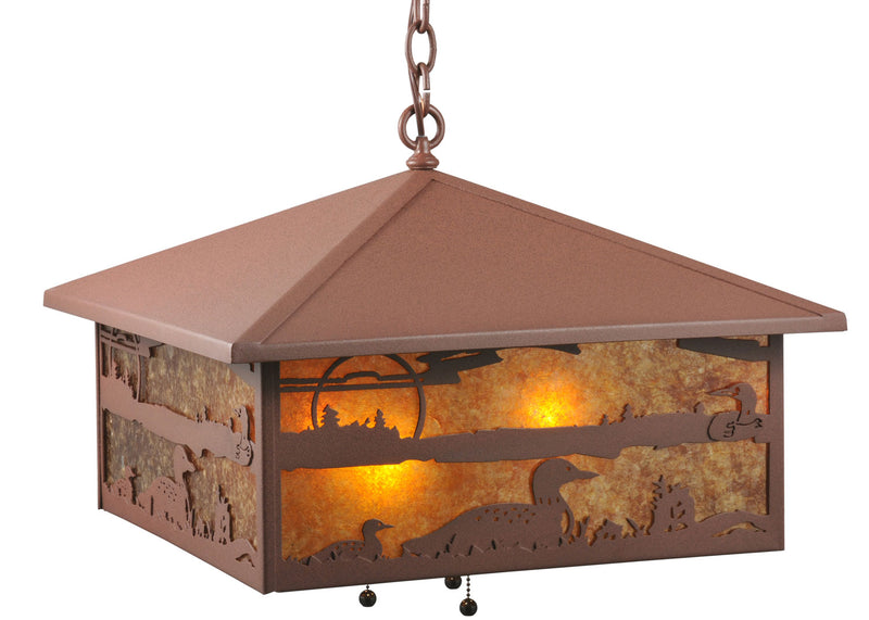 Meyda Tiffany 118536 Three Light Pendant, Rust