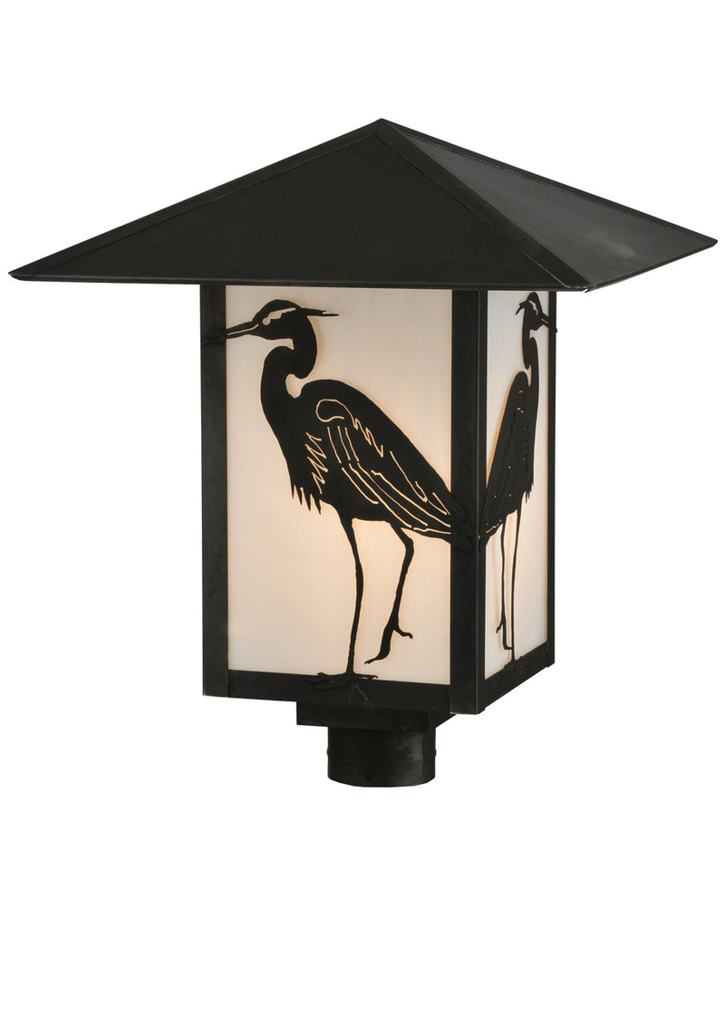 Meyda Tiffany 118724 One Light Post Mount, Craftsman Brown