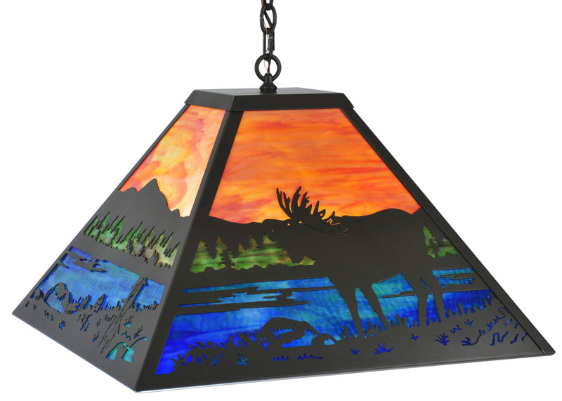 Meyda Tiffany 118884 Three Light Pendant, Timeless Bronze