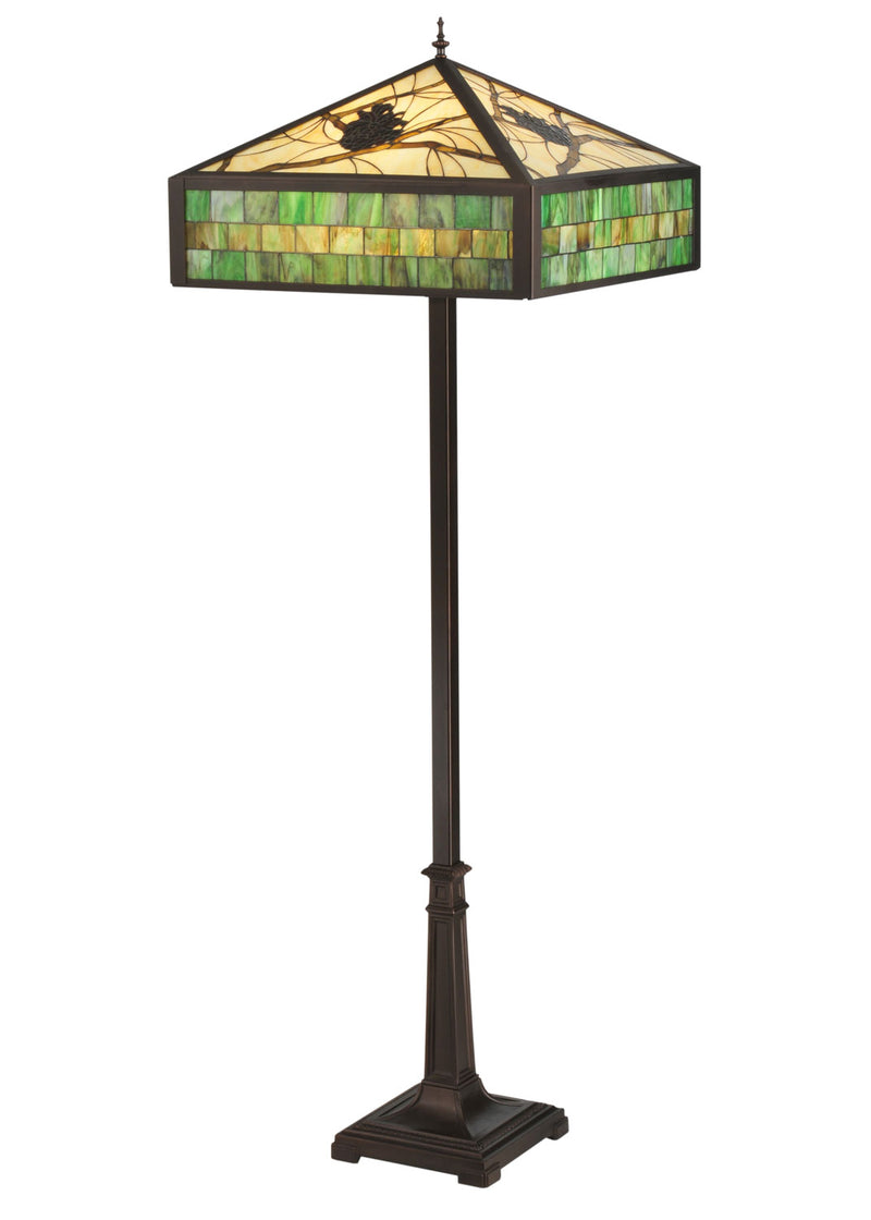 Meyda Tiffany 119175 Two Light Floor Lamp, Mahogany Bronze