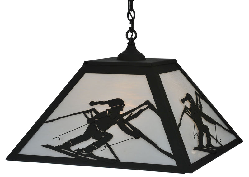 Meyda Tiffany 119187 Three Light Pendant, Textured Black