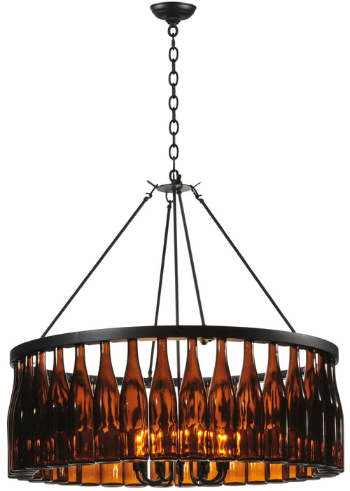Meyda Tiffany 119239 12 Light Chandelier, Black Metal