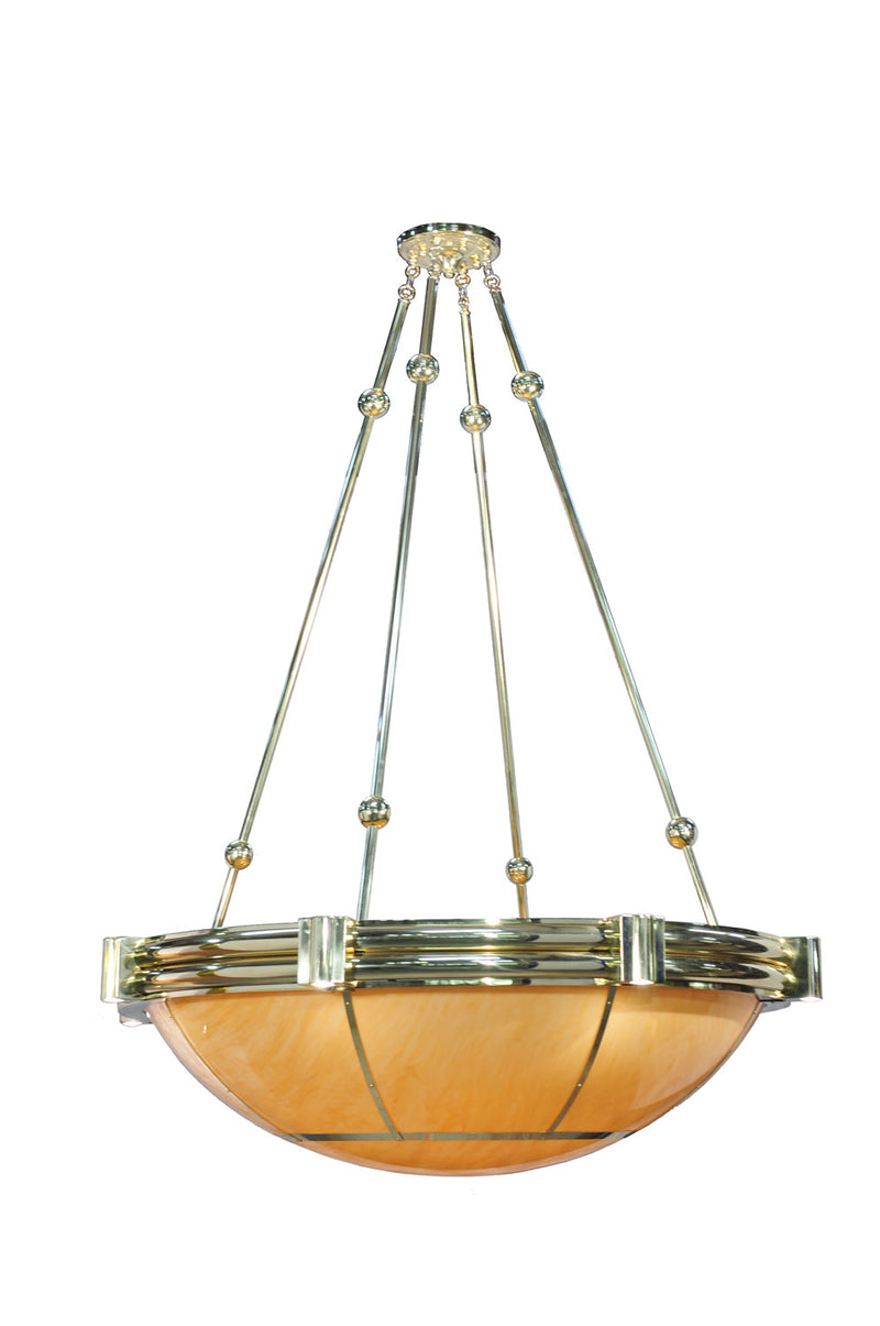 Meyda Tiffany 119290 20 Light Inverted Pendant, Polished Brass