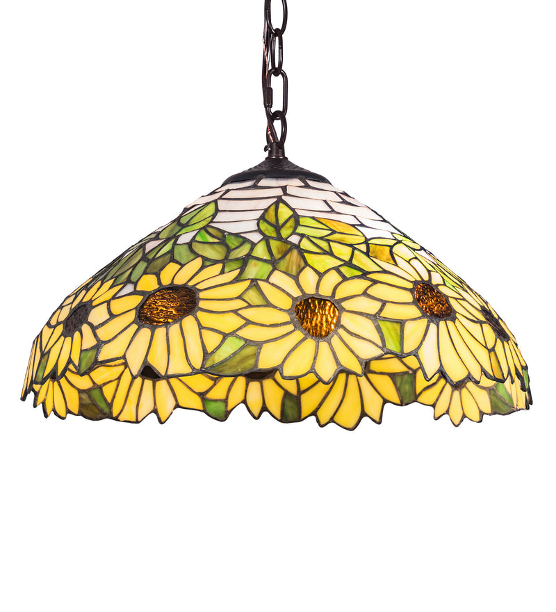 Meyda Tiffany 119560 Two Light Pendant, Mahogany Bronze