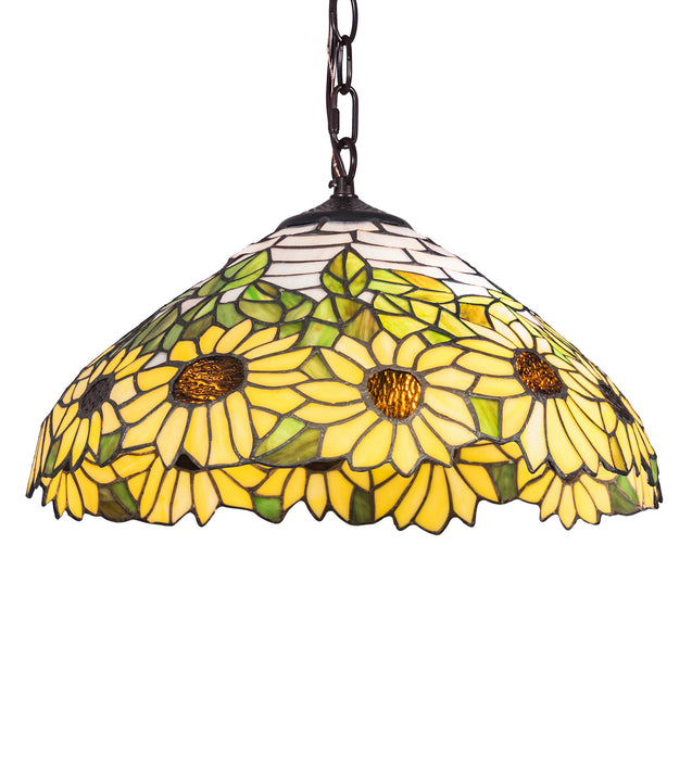 Meyda Tiffany 119560 Two Light Pendant, Mahogany Bronze
