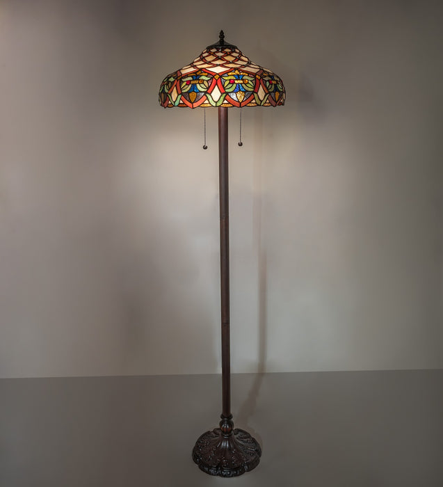 Meyda Tiffany 119598 Two Light Floor Lamp, Mahogany Bronze