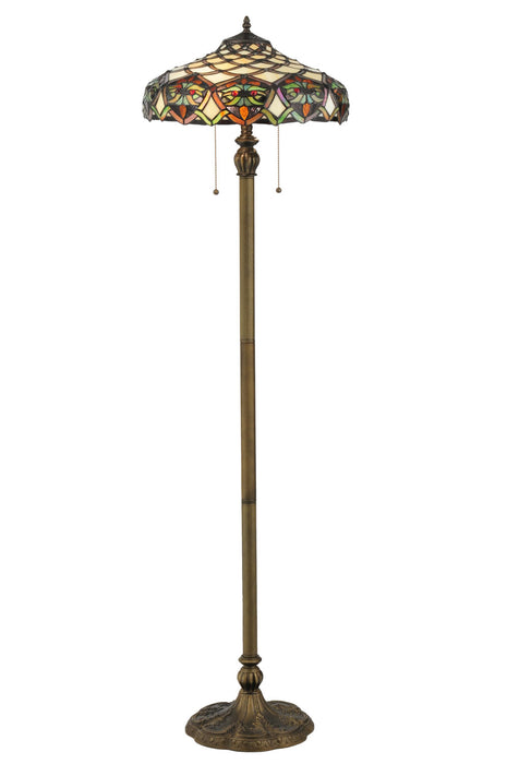 Meyda Tiffany 119598 Two Light Floor Lamp, Mahogany Bronze
