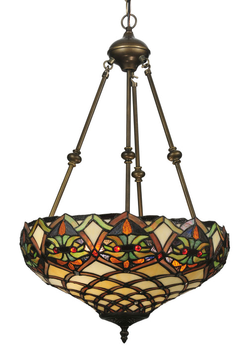 Meyda Tiffany 119600 Two Light Inverted Pendant, Mahogany Bronze