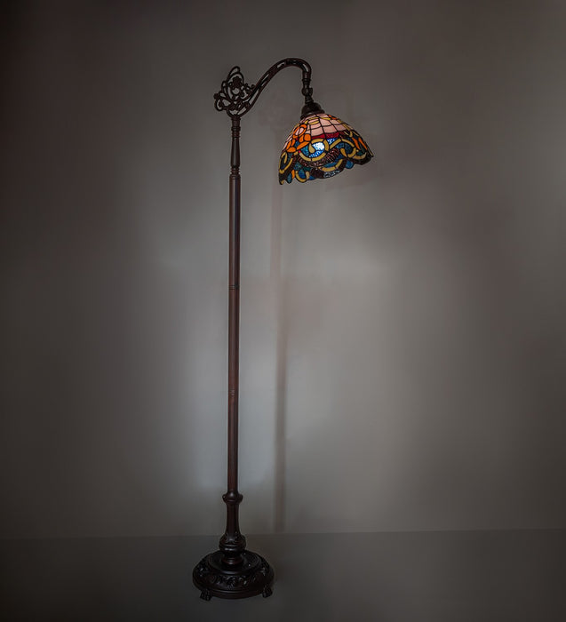 Meyda Tiffany 120578 Bridge Arm Floor Lamp, Mahogany Bronze