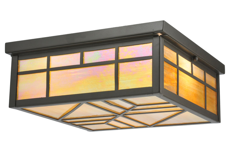 Meyda Tiffany 120637 Four Light Flushmount, Timeless Bronze