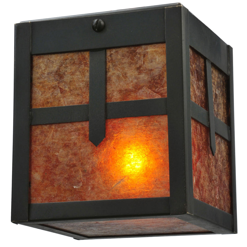 Meyda Tiffany 120654 One Light Flushmount, Satin Brass