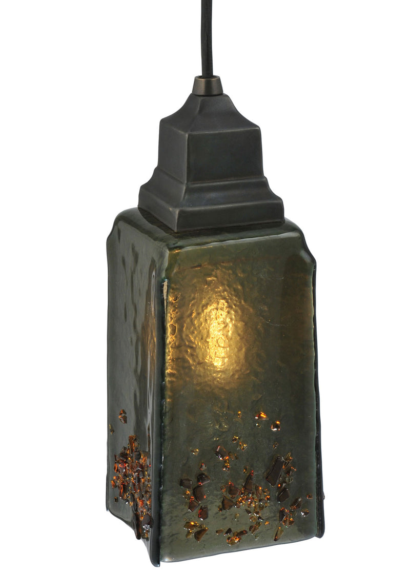 Meyda Tiffany 121316 One Light Mini Pendant, Craftsman Brown