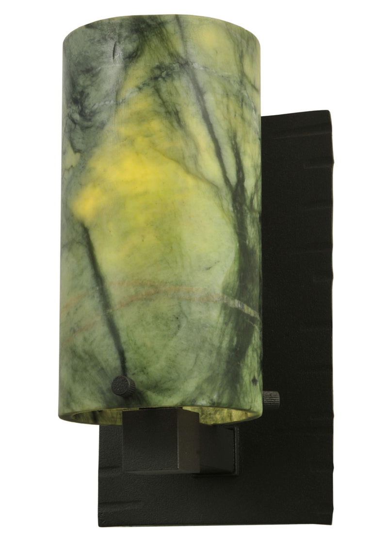 Meyda Tiffany 122140 One Light Wall Sconce, Black Metal,Wrought Iron
