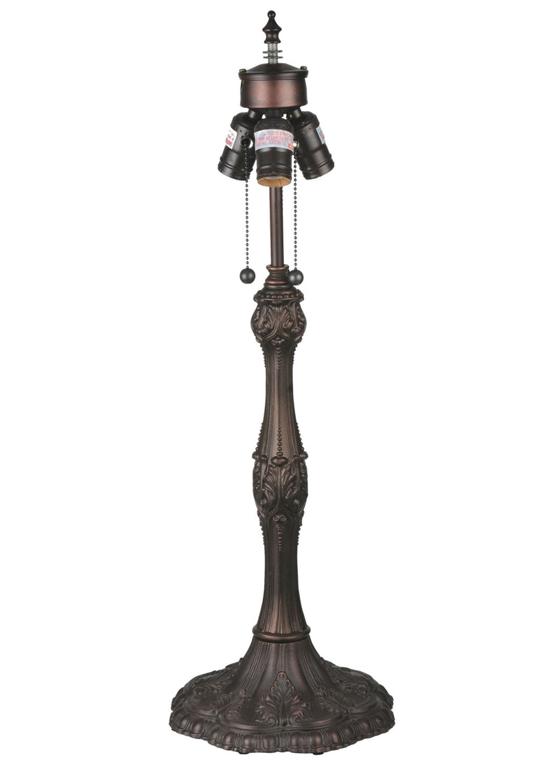 Meyda Tiffany 14653 Three Light Table Base Hardware, Mahogany Bronze