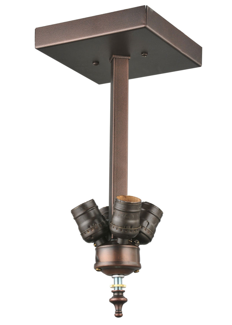 Meyda Tiffany 21797 Two Light Flushmount Hardware, Mahogany Bronze