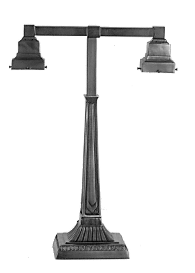 Meyda Tiffany 23849 Two Light Table Base Hardware, Mahogany Bronze