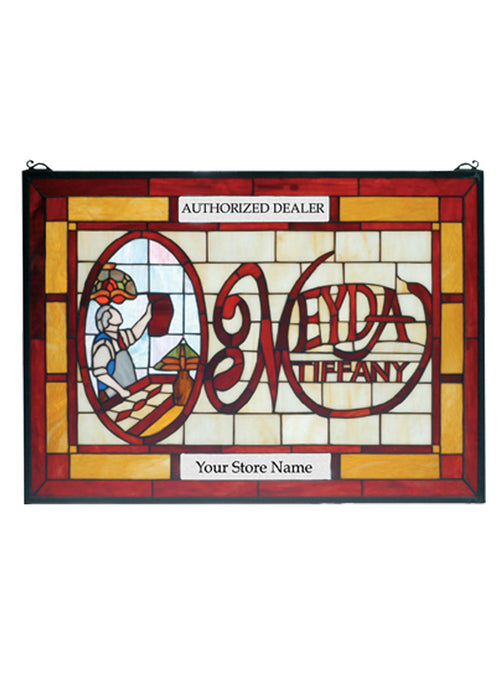 Meyda Tiffany 28370 Window, Bai Flame Ha Lt Blue Grey Ca Lt Peach Flame