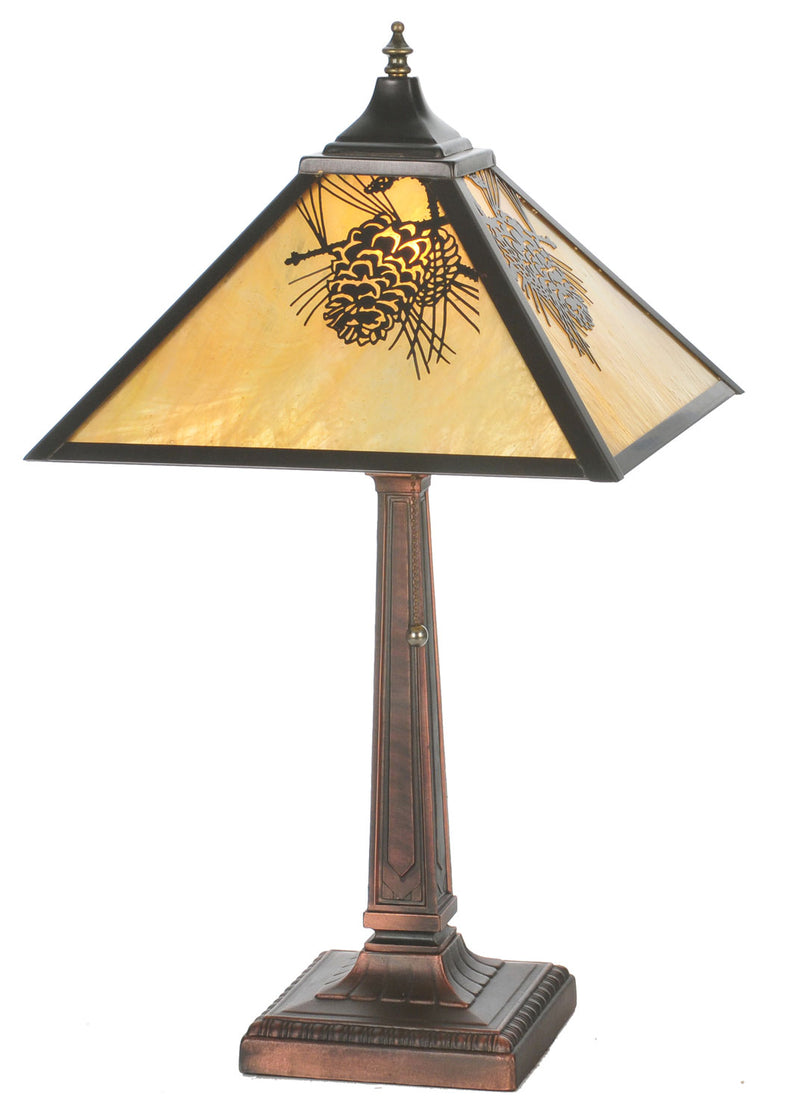 Meyda Tiffany 32789 One Light Table Base, Mahogany Bronze