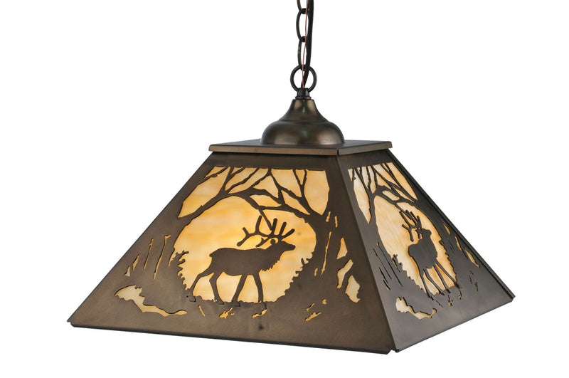 Meyda Tiffany 37909 Two Light Pendant, Antique Copper