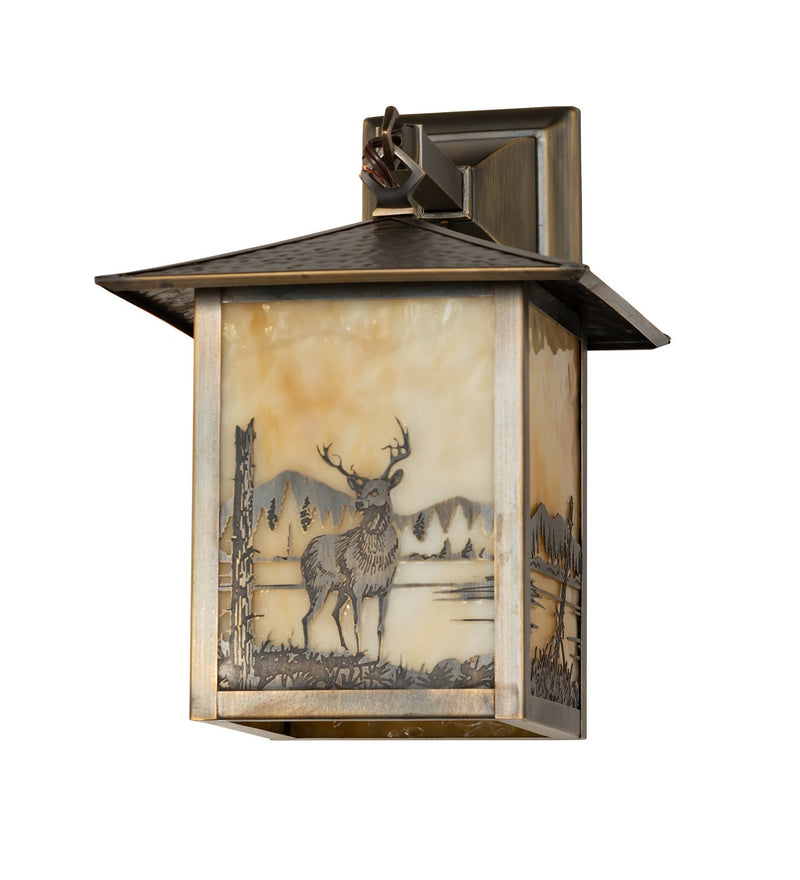 Meyda Tiffany 39833 One Light Wall Sconce, Antique Brass