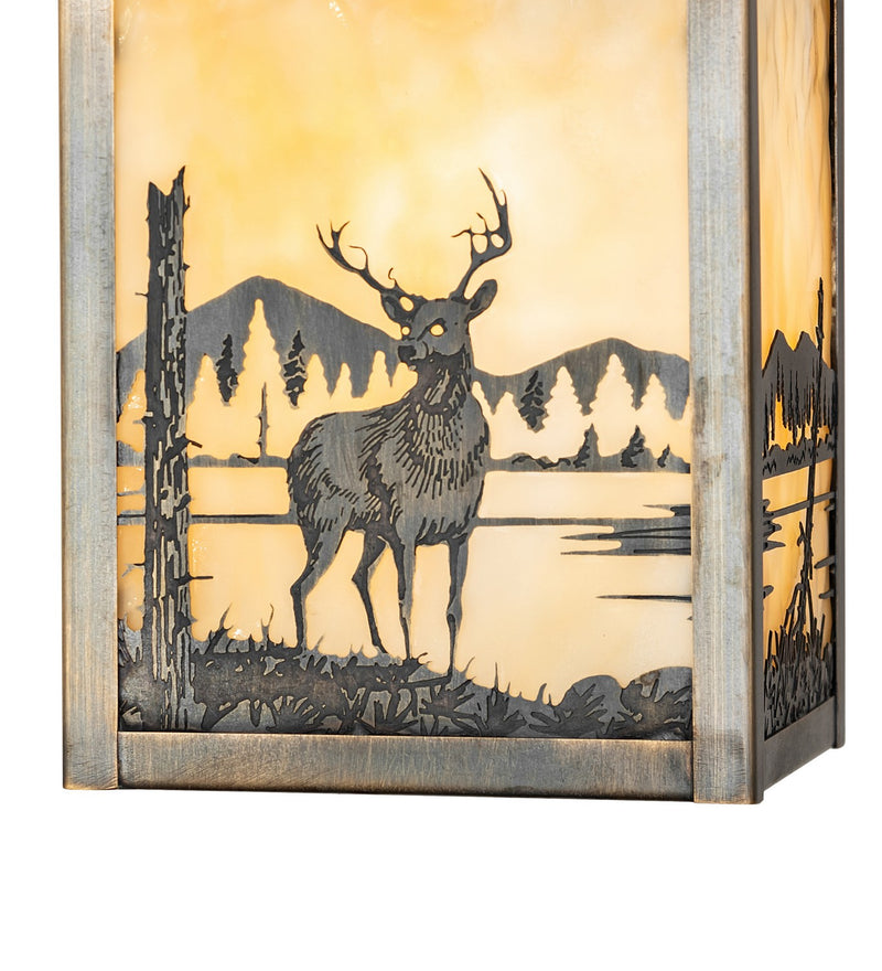 Meyda Tiffany 39833 One Light Wall Sconce, Antique Brass