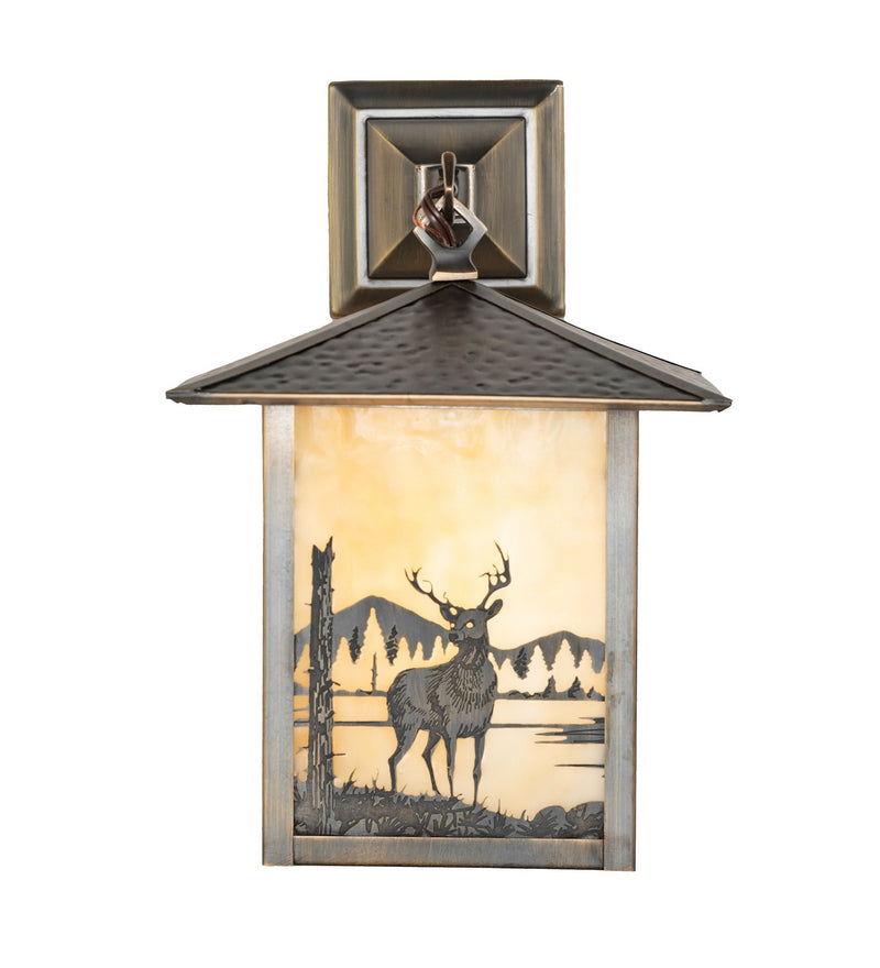 Meyda Tiffany 39833 One Light Wall Sconce, Antique Brass
