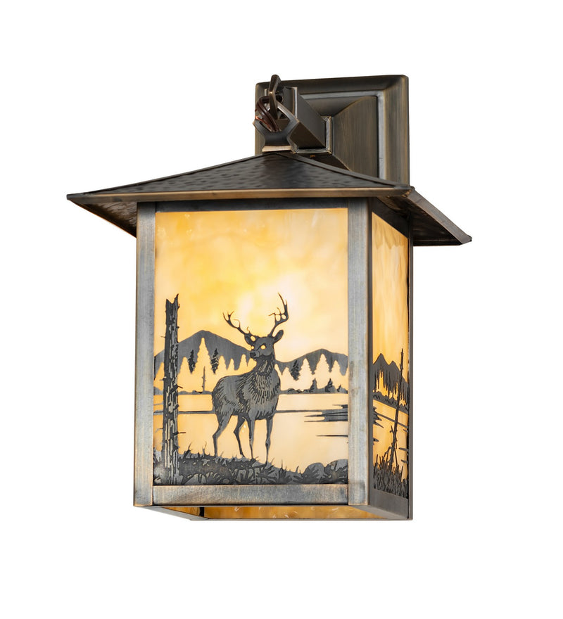 Meyda Tiffany 39833 One Light Wall Sconce, Antique Brass