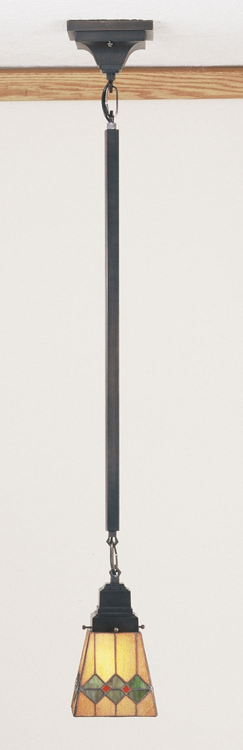Meyda Tiffany 49120 One Light Mini Pendant, Matte Copper Vein