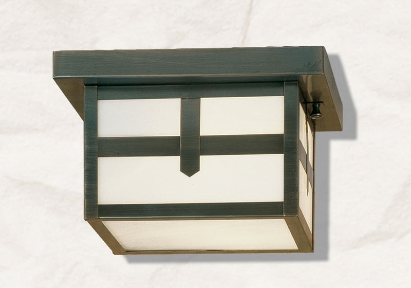 Meyda Tiffany 51888 One Light Flushmount, Antique Copper
