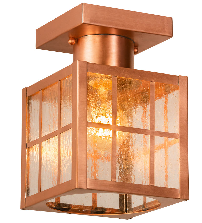 Meyda Tiffany 64945 One Light Flushmount, Natural Copper