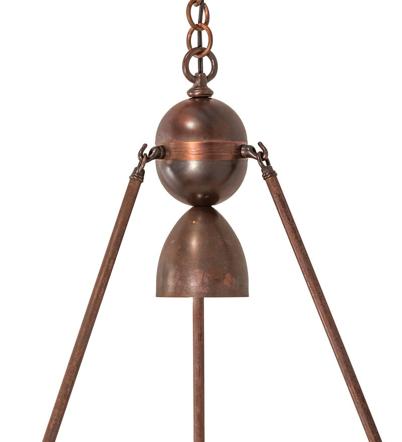 Meyda Tiffany 66750 One Light Inverted Pendant, Craftsman Brown