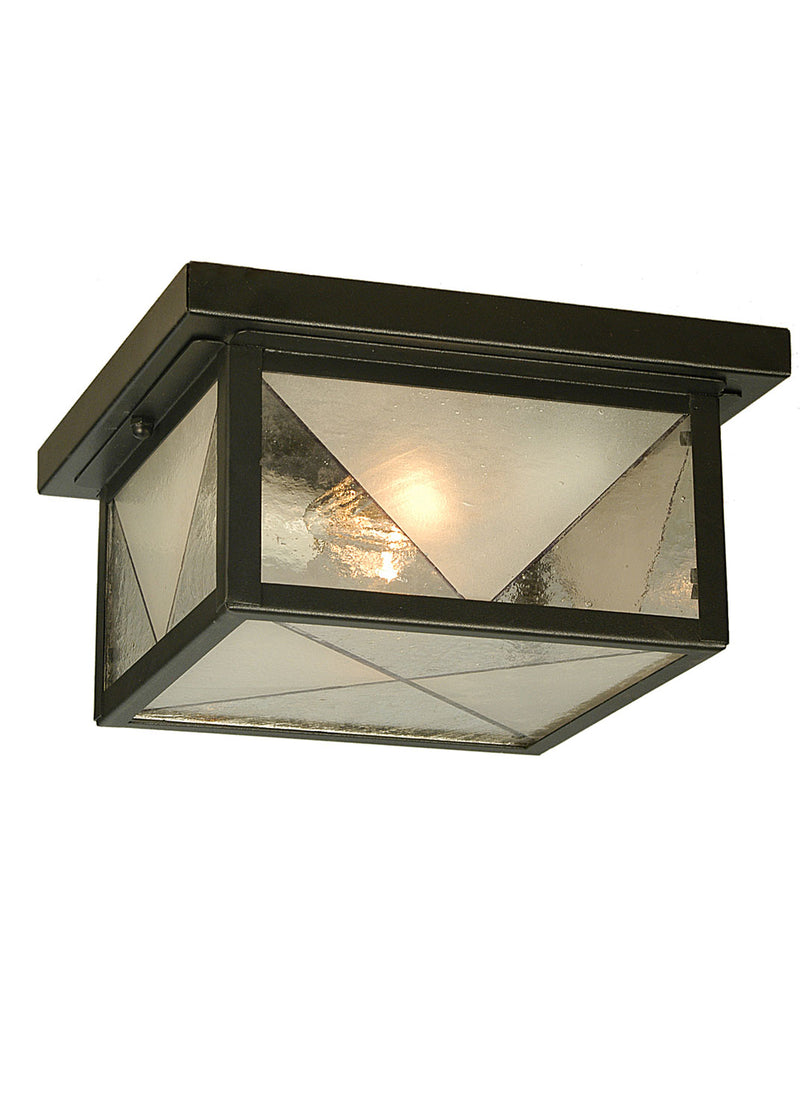 Meyda Tiffany 81625 Two Light Flushmount, Textured Black
