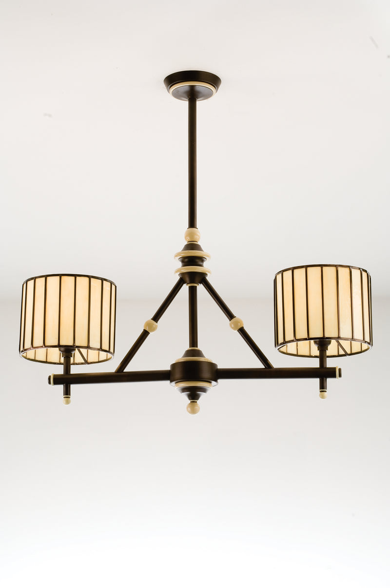 Meyda Tiffany 98366 Two Light Island Pendant, Mahogany Bronze