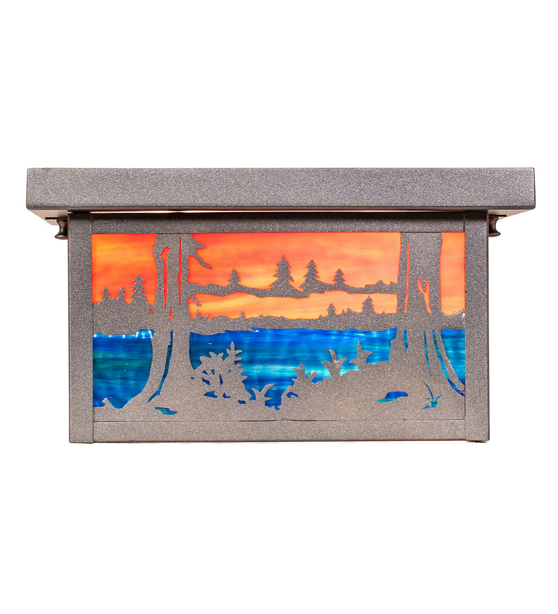 Meyda Tiffany 99461 Two Light Flushmount, Pewter