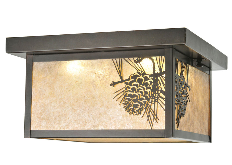 Meyda Tiffany 99669 LED Flushmount, Craftsman Brown