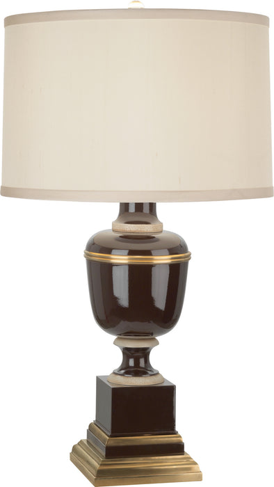 Robert Abbey 2506X One Light Accent Lamp, Chocolate Lacquered Paint w/Natural Brass/Ivory Crackle