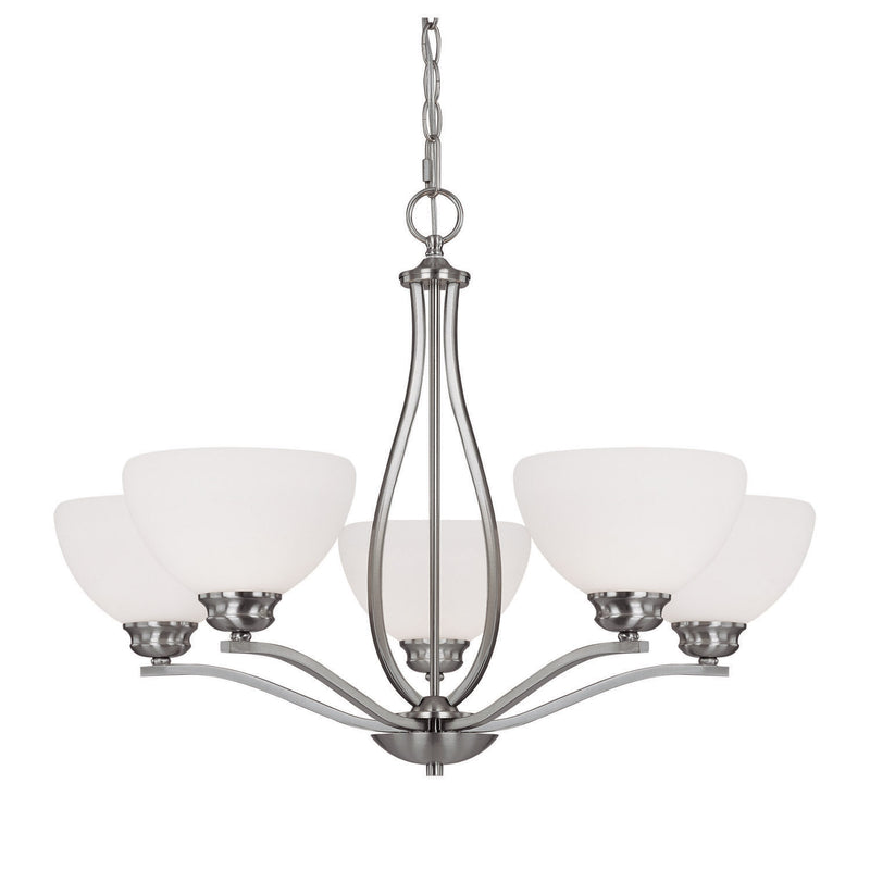 Capital Lighting 4035BN-212 Five Light Chandelier, Brushed Nickel