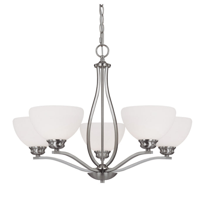 Capital Lighting 4035BN-212 Five Light Chandelier, Brushed Nickel