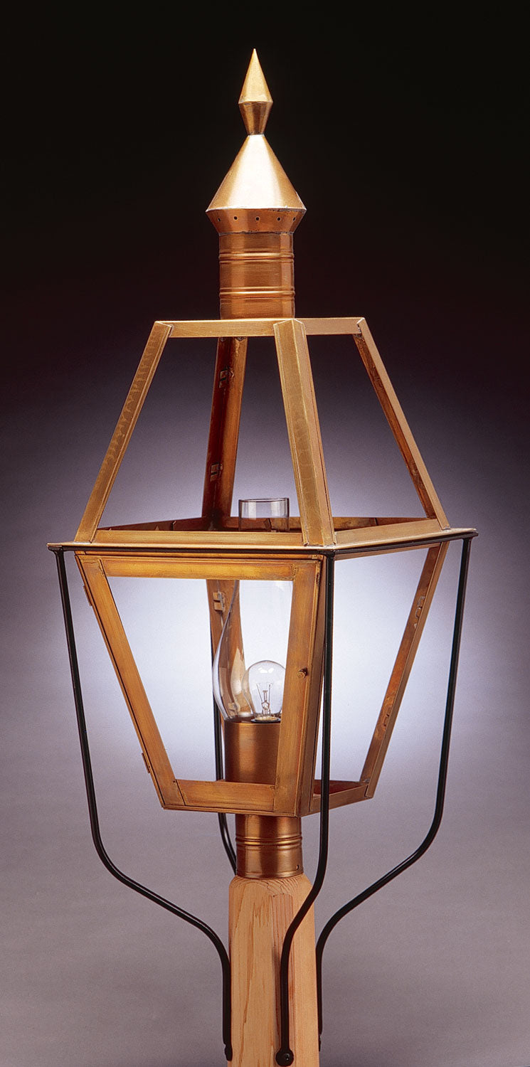 Northeast Lantern 1033-AB-CIM-CLR One Light Post Mount, Antique Brass