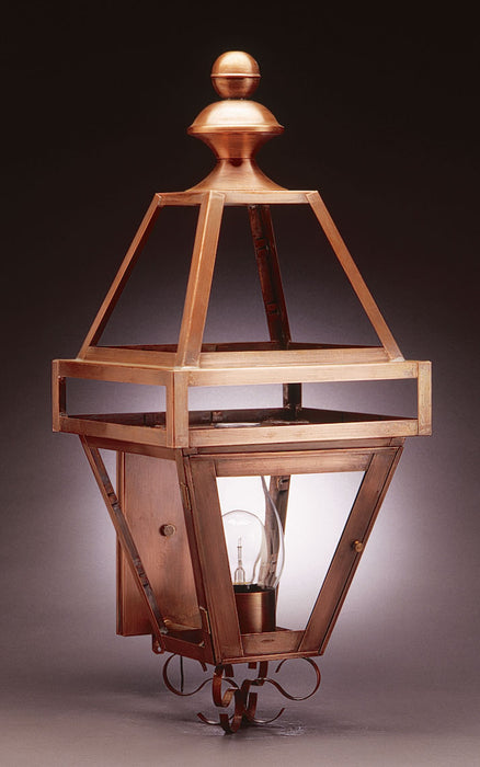 Northeast Lantern 1221-AC-CIM-CLR One Light Wall Mount, Antique Copper