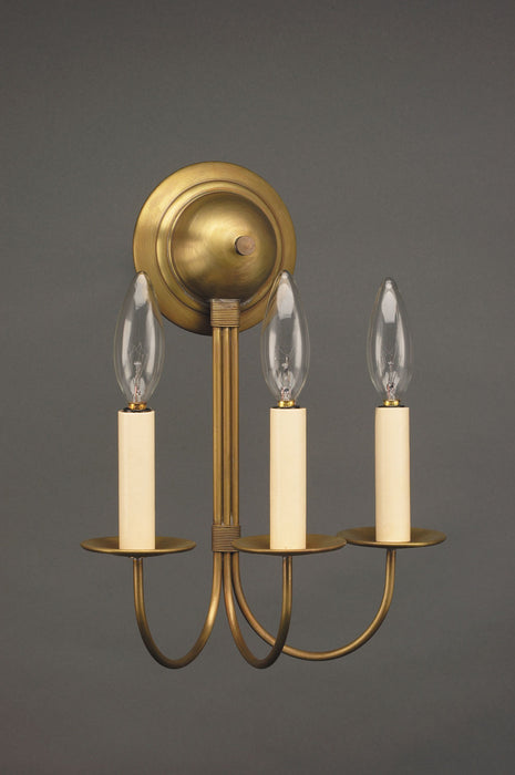 Northeast Lantern 903W-DAB-LT3 Three Light Sconce, Antique Brass